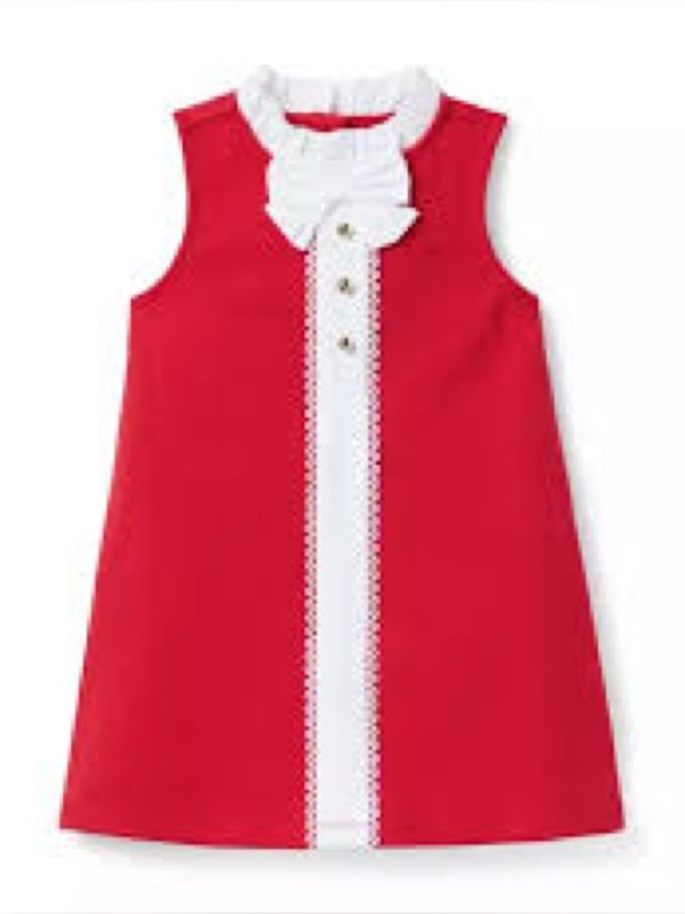 ❤️ Janie and Jack Girls Maraschino Red Lace Trim Ponte Dress Size 4T ❤️